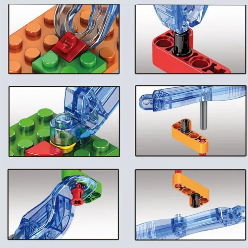 Vista 5 de Kit de herramientas de bloques de construcción, incluyendo separador de ladrillos, selector de bloques, martillo multiusos 3 en 1 juegos de color al