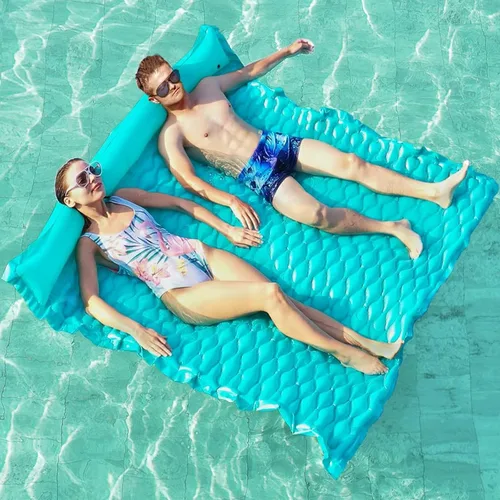 Vista 10 de Jasonwell Flotadores flotantes para piscina, flotador inflable gigante para piscina, balsa de lago, tapete de agua flotante para piscina, tumbona