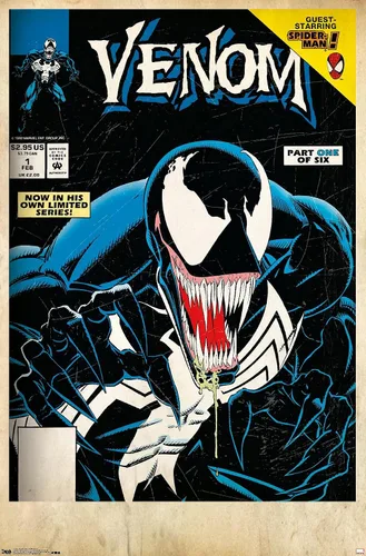 Vista 8 de Trends International Marvel Comics Venom - Póster de pared con cubierta protectora letal #1, 14.725 x 22.375 pulgadas, versión enmarcada de madera
