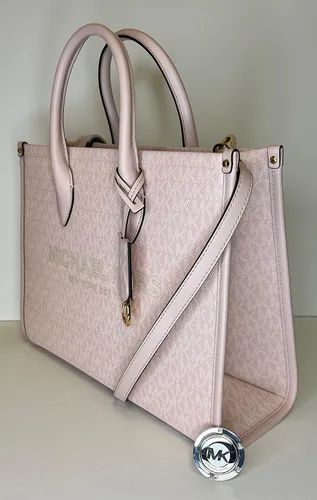 Vista 9 de Michael Kors Mirella MD EW - Bolsa de mano con logotipo grande continental y gancho para bolso