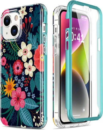Vista 14 de Esdot Funda para iPhone 14 con Protector de Pantalla Integrado, Funda Resistente de Grado Militar con Diseños de Moda para Mujeres y Niñas, Funda