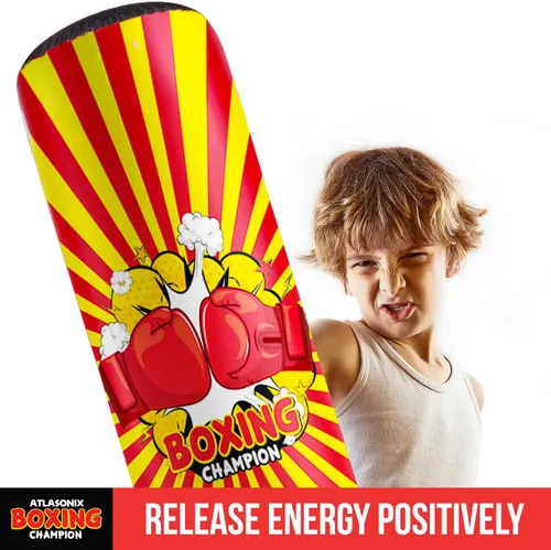 Vista 6 de Punching Bag for Kids 8-12 - Punching Bag for Kids, Blow Up Boxing Bag, Fun Punch, Toy & Gifts for Boys and Girls, Fun Active Game Birthday Gift