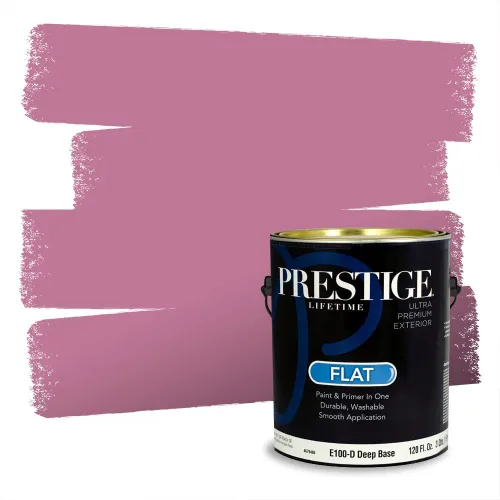 Vista 43 de Prestige Paints Pintura exterior e imprimación en uno, 1 galón, plano, coincidencia comparable de Valspar* Amber Rose*