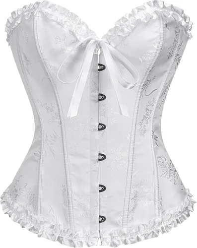 Vista 97 de SZIVYSHI Corsé para mujer, lencería moldeadora, body con cintura de encaje