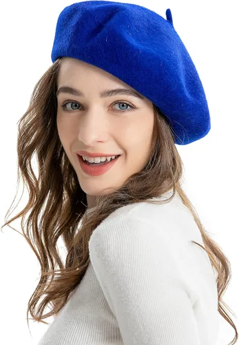Vista 192 de ZLYC - Boina francesa de lana unicolor para mujeres y niñas