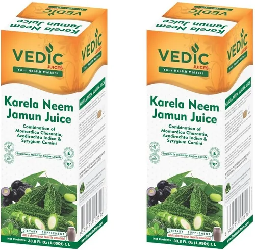 Vista 5 de Vedic Karela Jamun Juice - Jugo natural para apoyo inmunológico, 33.8 onzas, ideal para uso diario (33.8 fl oz)