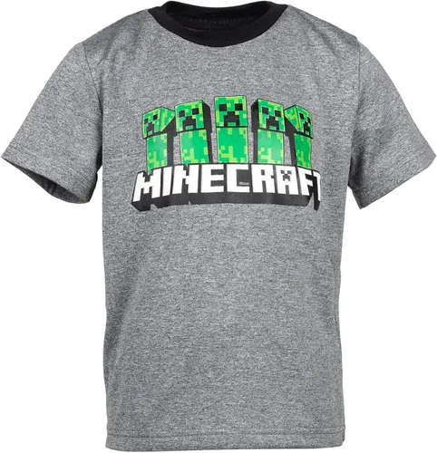 Vista 5 de Minecraft Creeper - Conjunto de 3 piezas para niños pequeños, camiseta sin mangas, pantalones cortos de malla
