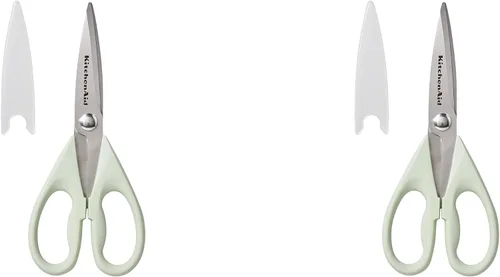 Vista 23 de Tijeras de cocina multiusos KitchenAid con funda protectora, tijeras de acero inoxidable duraderas, aptas para lavavajillas, mango de agarre suave