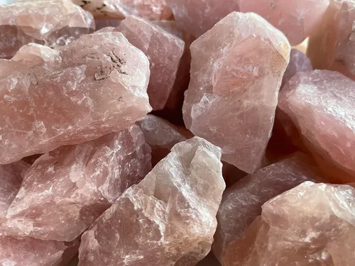 Vista 6 de Piedras naturales ásperas de cuarzo rosa grande, cuarzo rosa crudo de 2.5-4 pulgadas, cuarzo rosa, piedra de amor, cristales curativos, 0.25-2 libras