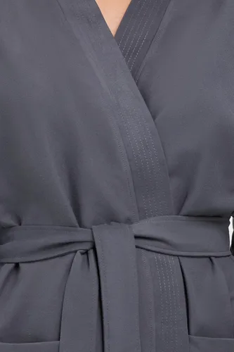 Vista 8 de MONARCH Chamois - Bata de microfibra tipo kimono para hotel, ligera, absorbente, suave, para spa, ciprés
