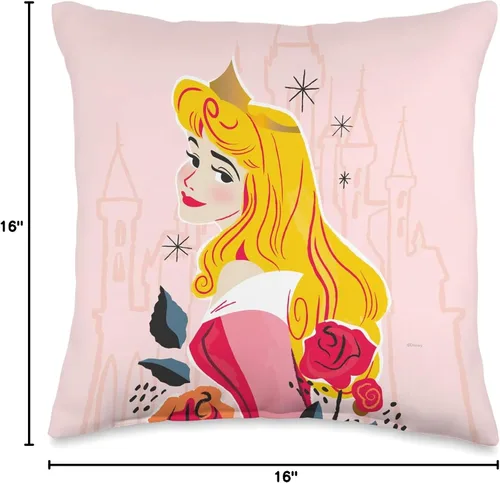 Vista 4 de Disney Princess Aurora Sleeping Beauty - Almohada suave rosa