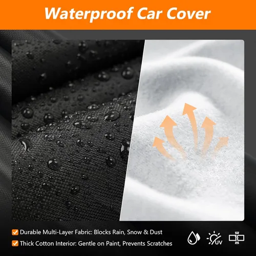 Vista 3 de Funda de coche para Toyota RAV4 2012-2025 XA30 XA40 XA50 impermeable forro de algodón PEVA cubierta exterior resistente al viento protección UV