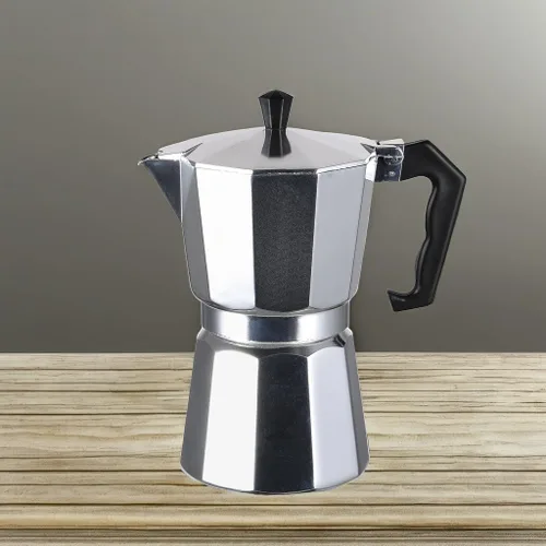 Vista 7 de American Dream Cafetera espresso de aluminio de 6 tazas – Olla moka para café expreso rico estilo italiano