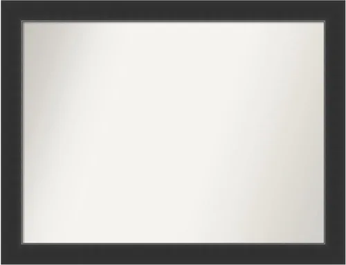 Vista 97 de Amanti Art Espejo personalizado, espejo de baño negro Astor, espejo de pared o espejo de tocador de baño sobre el fregadero (25 x 25 pulgadas)