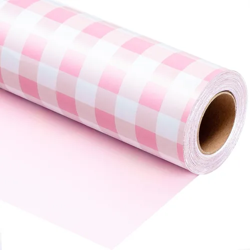 Vista 10 de Burymento Papel de regalo de tablero de ajedrez azul, papel de regalo para cumpleaños, baby shower, San Valentín, día de la madre, graduación, boda