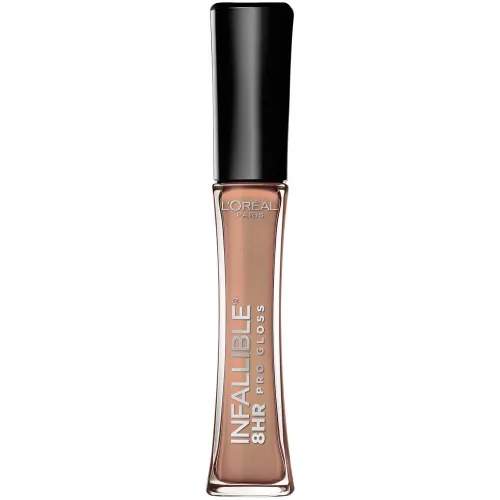 Vista 19 de L'Oreal Paris Makeup Infallible - Brillo labial hidratante de 8 horas, pétalo nude, 0.21 onzas líquidas Pétalo Desnudo