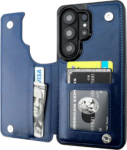 Vista 22 de ONETOP - Funda tipo cartera para Samsung Galaxy S22 con tarjetero, color negro Kickstand,ID/Cash Holder,Case Wallet with Card Slots,Double