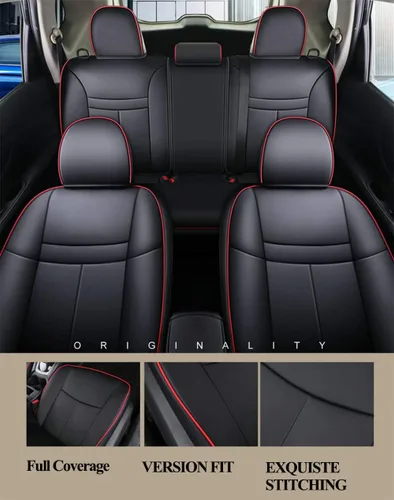 Vista 6 de Rogue x-trail - Fundas de asiento de coche compatibles con Nissan Rouge Regular 5 plazas 2014-2022 (negro)