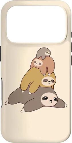 Vista 30 de Sloth Stack Cartoon Graphic Design Cute Doodle Phone Case for iPhone 17