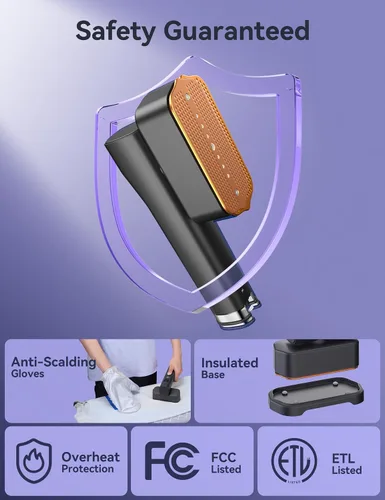 Vista 8 de Vaporizador para Ropa, Sundu Vaporizador Portátil 2 en 1 para Viaje y Plancha, Calentamiento Rápido de 15s, Tanque de Agua de 100ml (3.38 fl oz)