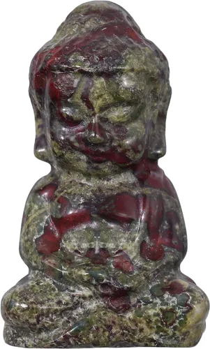 Vista 5 de Figura de cristal de Buda de cristal, 2 pulgadas, tallada a mano, piedra de bolsillo, decoración del hogar, ojo de tigre Ojo de tigre marrón