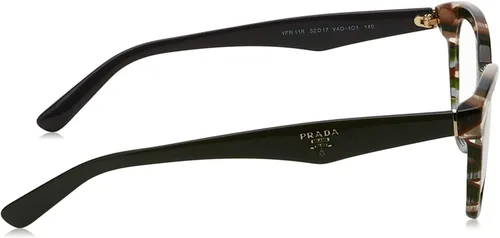 Vista 3 de Prada Heritage PR 11RV VAO1O1 - Gafas redondas de plástico gris y marrón, 2.047in, Ovejas Gris café