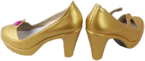 Vista 4 de COSGOGO Genshin Impact Mona - Zapatos de tacón alto para fiesta de Halloween, juego de rol, para mujeres y hombres