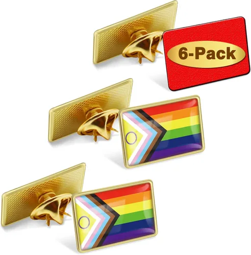 Vista 6 de 62050100200 pines de solapa de orgullo progresivo a granel, LGBT transgénero, arco iris, lesbiana, bisexual, gay, progresivo, broche para hombres