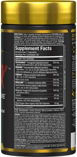Vista 3 de ALLMAX TESTOFX - 90 Cápsulas - Apoya la producción de testosterona - 30 porciones