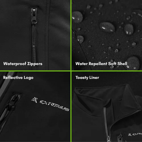 Vista 8 de Extremus Buckwell Chaleco calefactado chaleco eléctrico unisex con material de calentamiento rápido y calidez duradera Negro