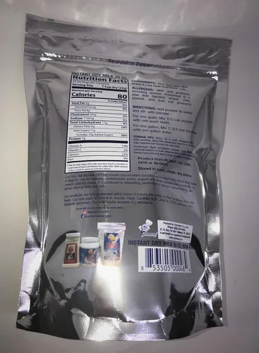 Vista 2 de Yummmy Leche en Polvo, leche seca instantánea sin grasa de 26 onzas, grado A, certificado Kosher Halal, producto de EE. UU