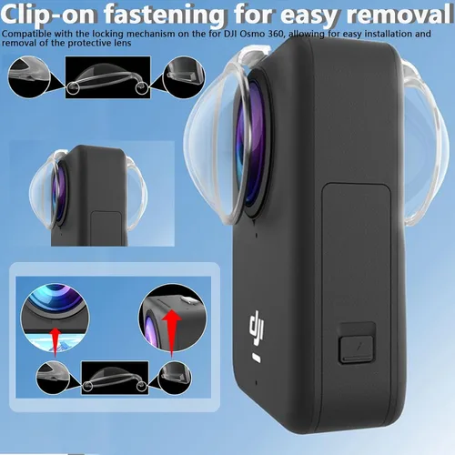 Vista 7 de Protector de lente para DJI Osmo 360, protector de lente/cubierta protectora para DJI Osmo 360