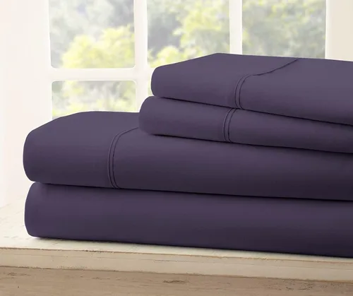 Vista 21 de Juego de sábanas Split King con 2 sábanas bajeras individuales XL, ropa de cama de 5 piezas, sin arrugas, resistente a la decoloración, microfibra