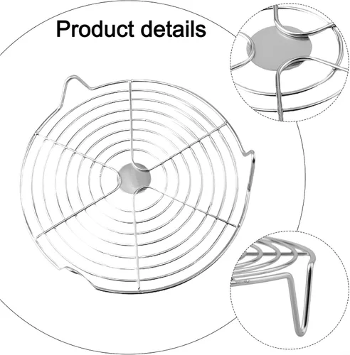 Vista 2 de Stainless Steel Steamer Rack, Multi-Purpose Cooking And Cooling Rack