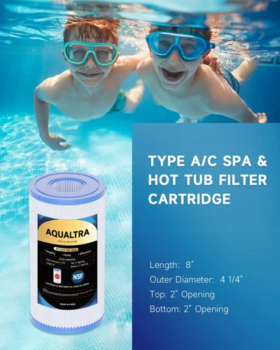 Vista 3 de AQUALTRA Filtros de piscina tipo A o C compatibles con 29000E/59900E, filtros de piscina fáciles de instalar, filtros de piscina sobre el suelo de 8