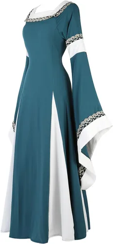Vista 2 de Parlsdy Vestido renacentista para mujer, disfraz medieval de pirata, campesina