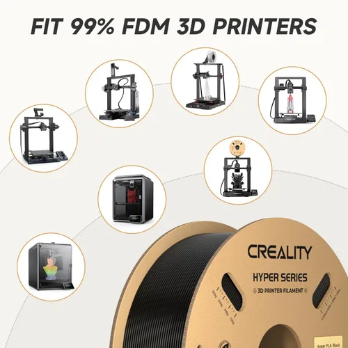 Vista 9 de Filamento PLA oficial de Creality Hyper de 1.75 mm, filamento PLA de alta velocidad de 30-600 mm/s para impresora 3D rápida, precisión dimensional