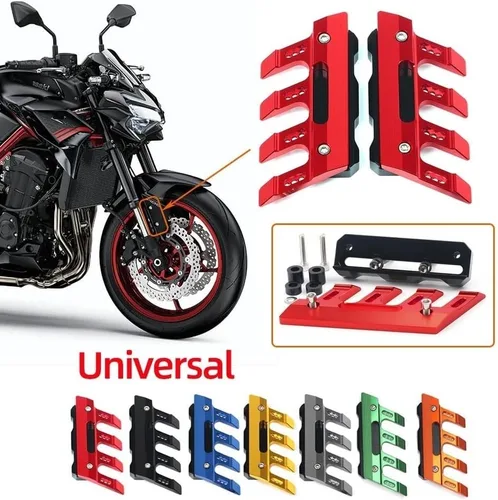 Vista 2 de Para Kawasaki Z125 Z250 Z300 Z750 Z800 Z900 Z1000 Z1000SX motocicleta guardabarros protector de horquilla delantera bloque protector de guardabarros