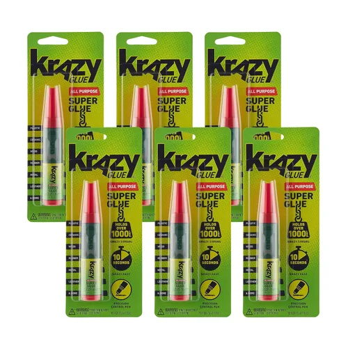 Vista 6 de Krazy Glue Bolígrafo de Superpegamento de Control de Precisión para Todo Uso (4g/0.14 oz), Transparente, Adhesivo de Secado Rápido, Aplicador de Una