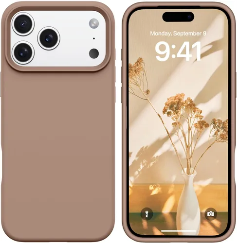 Vista 89 de GUAGUA Funda compatible con iPhone 17 Pro Max de 6.9 pulgadas, silicona líquida, goma de gel suave, delgada, forro de microfibra delgada