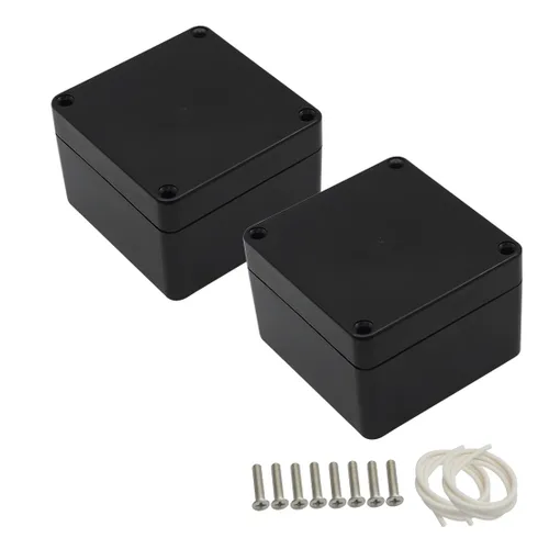 Vista 27 de LeMotech Caja de conexiones eléctricas de plástico ABS Caja de proyectos IP65 impermeable Caja de derivación universal para electrónicas Negro 2.48x