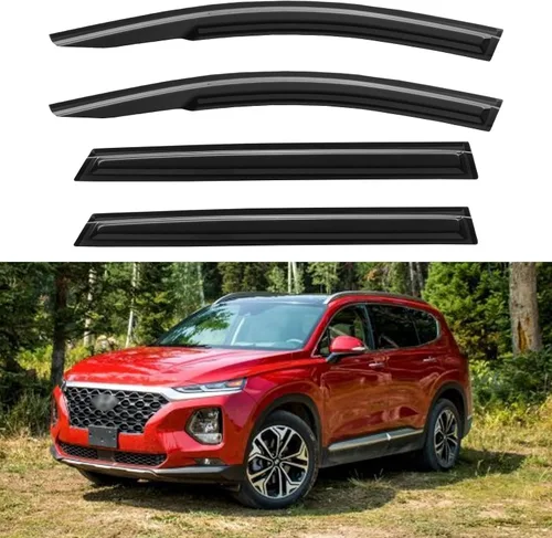 Vista 116 de YQAUTEC - Viseras para ventana, protectores contra la lluvia, compatibles con Subaru WRX 2015-2021, deflectores de viento para ventanas, viseras