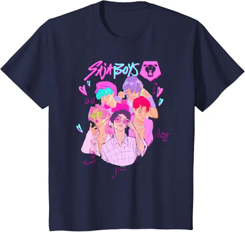 Vista 51 de Kpop Demon Hunters Camiseta Saja Boys Heartthrob con licencia