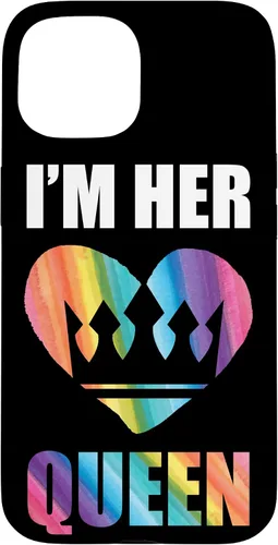 Vista 4 de iPhone 16 Pro I'm Her Queen Valentine's Day Lesbian Bi LGBT Girlfriend Tee Case