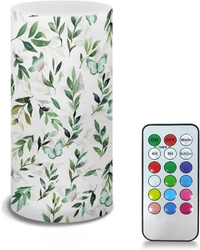 Vista 16 de Velas LED sin llama personalizadas que funcionan con pilas con temporizador remoto que cambia de color, personaliza fotos y texto, hazlo tú mismo tu
