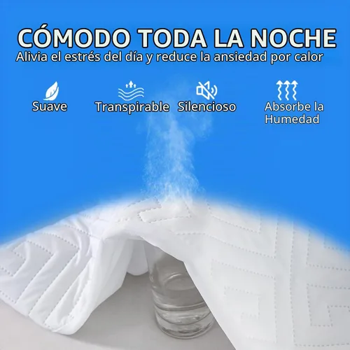 Vista 4 de Protector de colchón impermeable tamaño individual, funda de colchón