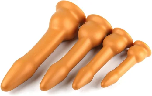 Vista 8 de Tapón anal de silicona líquida súper largo con ventosa fuerte, tapones anales impermeables, kit de entrenamiento anal para estimulación de masaje