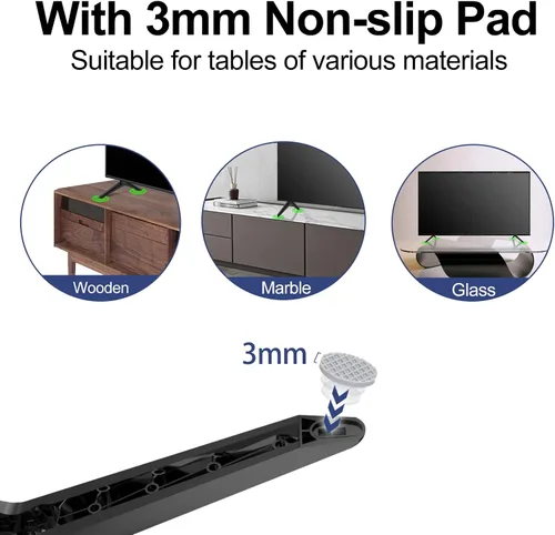 Vista 4 de Soporte base mejorado para TCL de 28, 32, 40, 43, 49, 50, 55, 65 pulgadas, patas de TV Roku para TCL Roku TV, patas de soporte de TV con juego