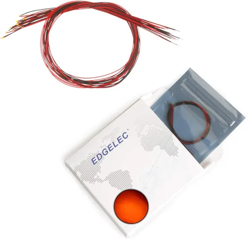 Vista 6 de 20pcs 0402 0603 0805 1206 pre cableado SMD LED diodo emisor de luz micro litz longitud 7.8 pulgadas soldado blanco rojo verde amarillo azul naranja