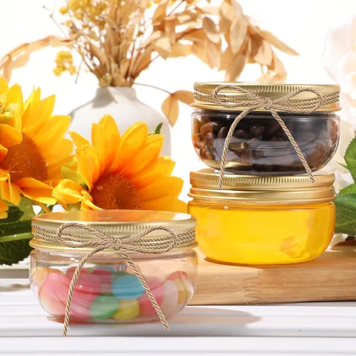 Vista 4 de Suclain 50 Piezas Frascos de Conservas de 3 oz Frascos Mason Miniatura con Tapas Recipientes Pequeños Transparentes para Conservas para Regalos